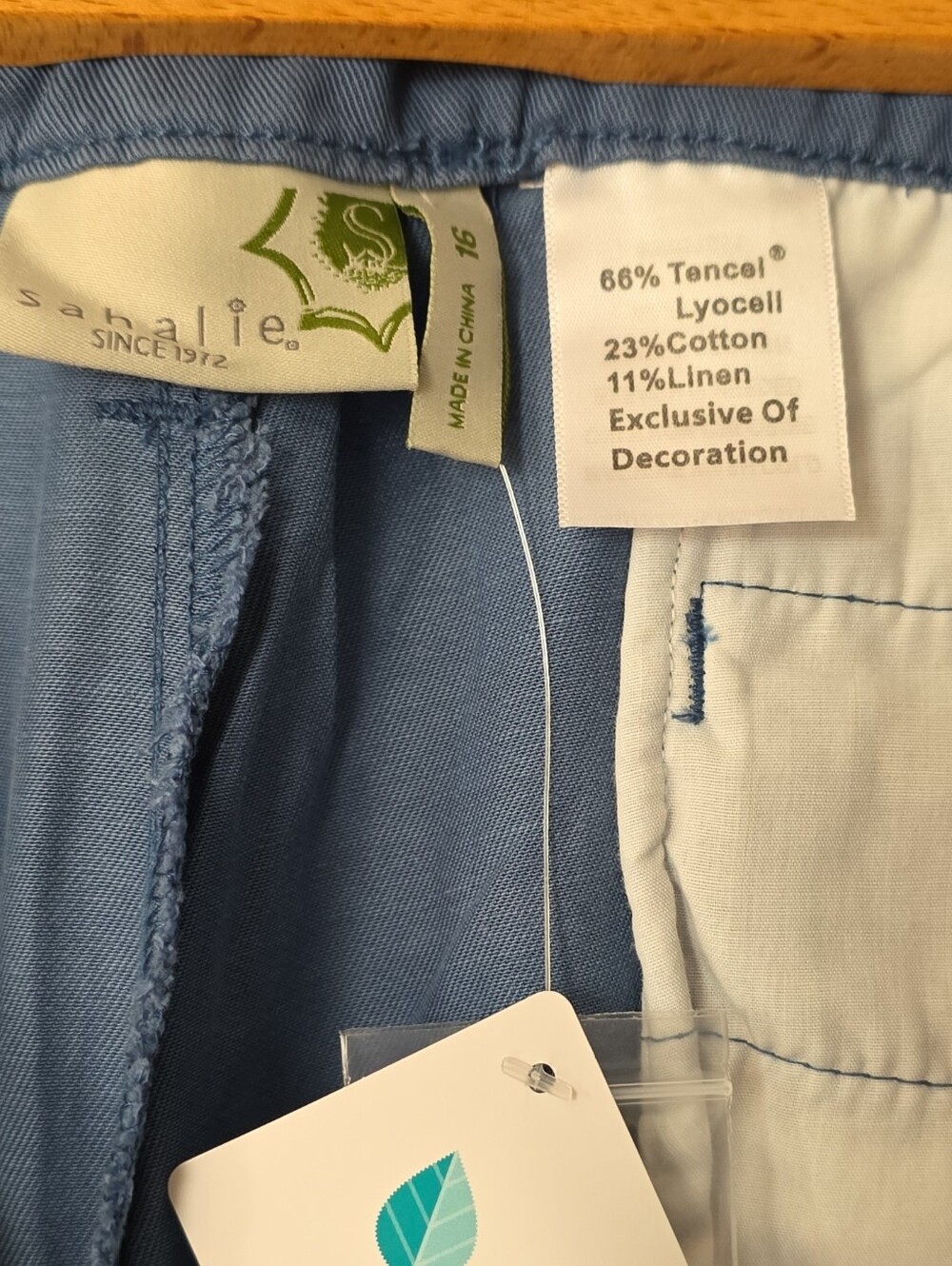 Sahalie Women’s Tencel Pants in Light Blue - Picture 5 of 5
